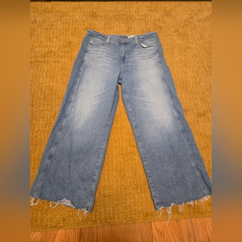 AG Adriano Goldschmied Saige Wide Leg Cropped Jeans